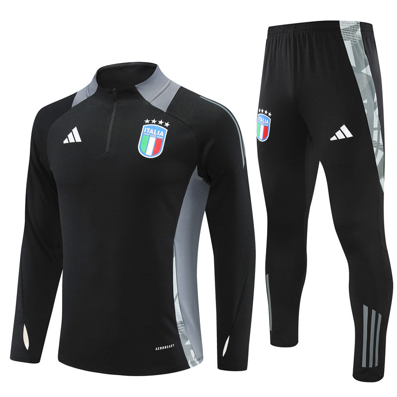 Survêtement Italie Homme 2024 2025 Noir Foot Sport