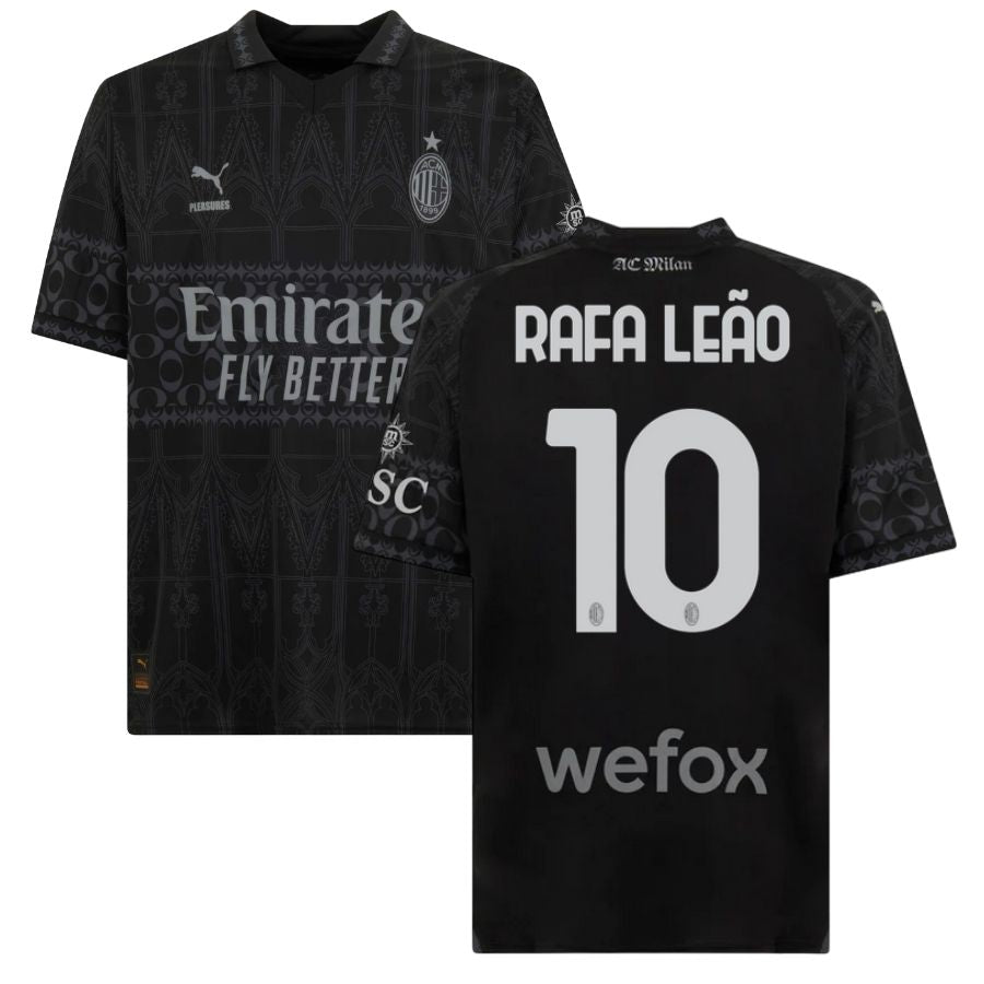 MAILLOT-MILAN-AC-FOURTH-NOIR-2023-2024-Rafa-Leao-1