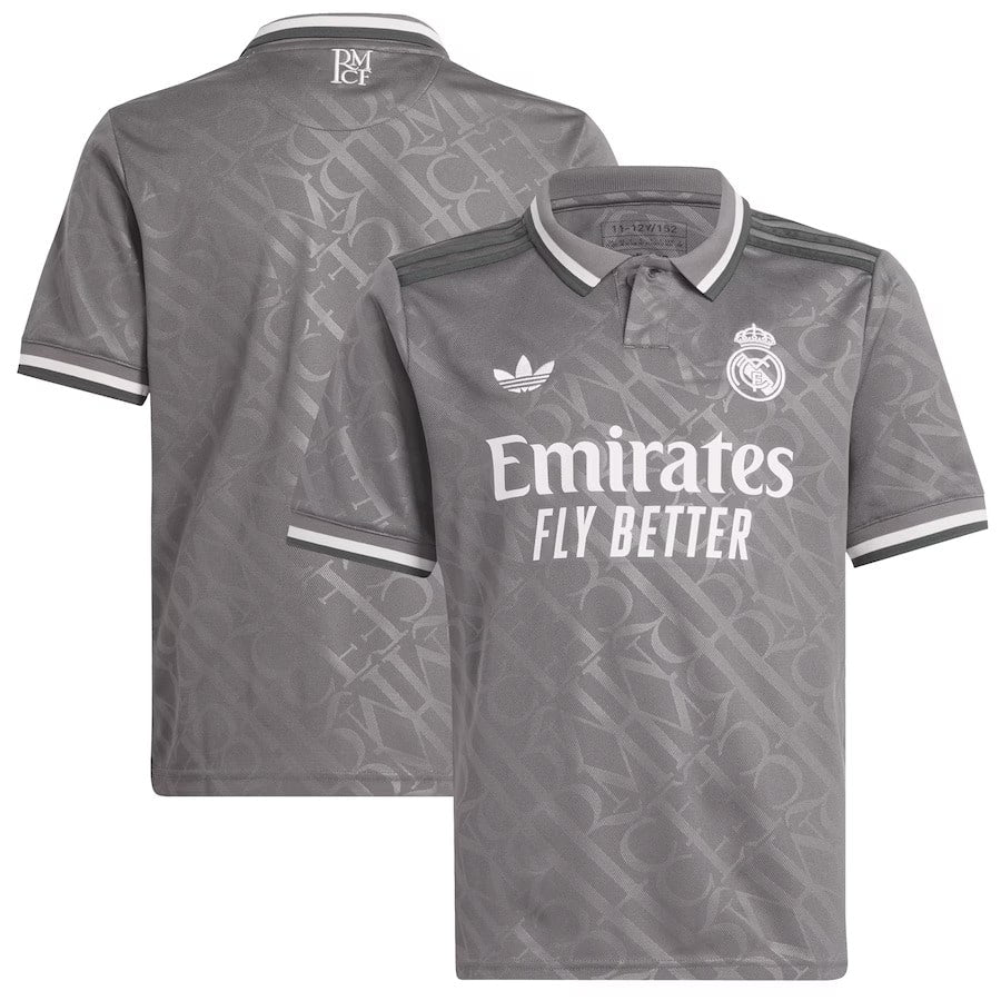 Maillot Mbappe Real Madrid Kit Enfant Third 2024 2025 Noir Foot Sport