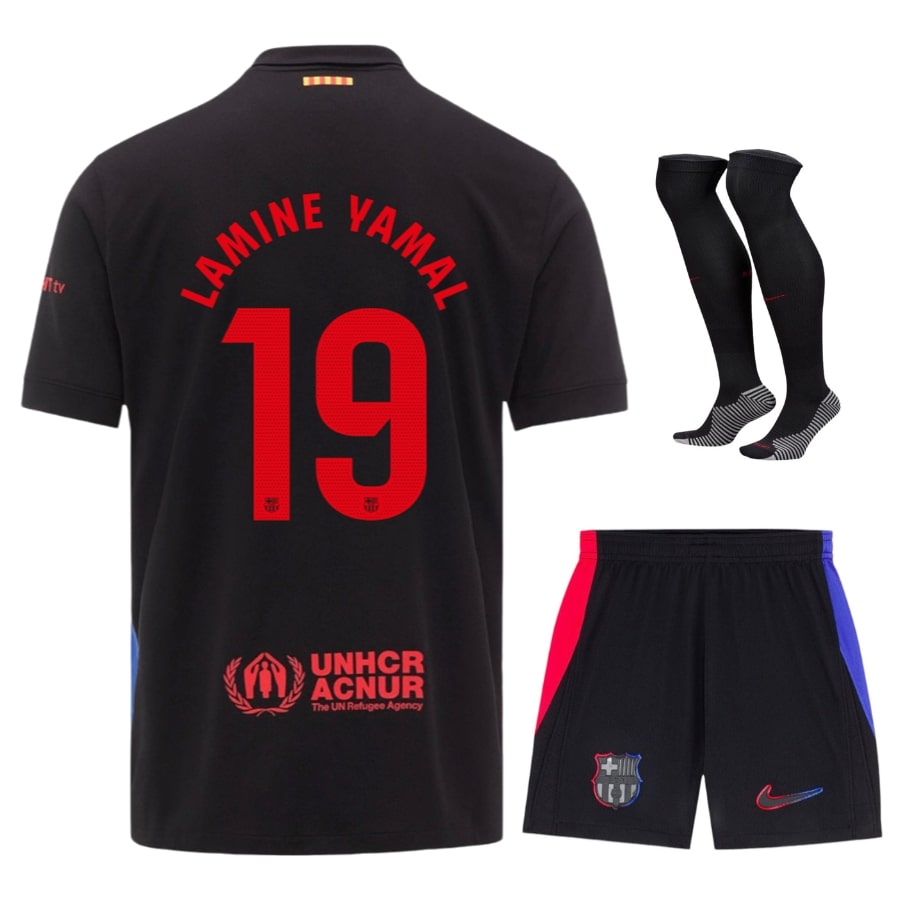 Maillot-Kit-Enfant-Barca-2024-2025-Exterieur-Lamine-Yamal