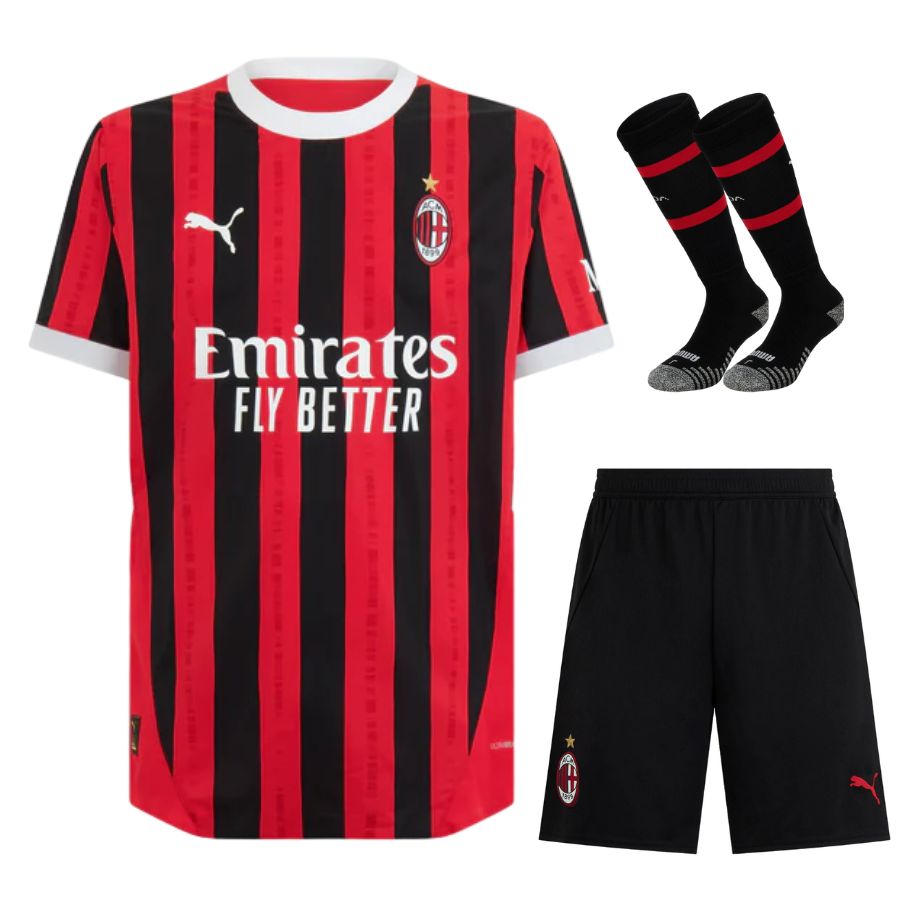 Maillot-Kit-Enfant-Milan-AC-Domicile-2024-2025-Noir