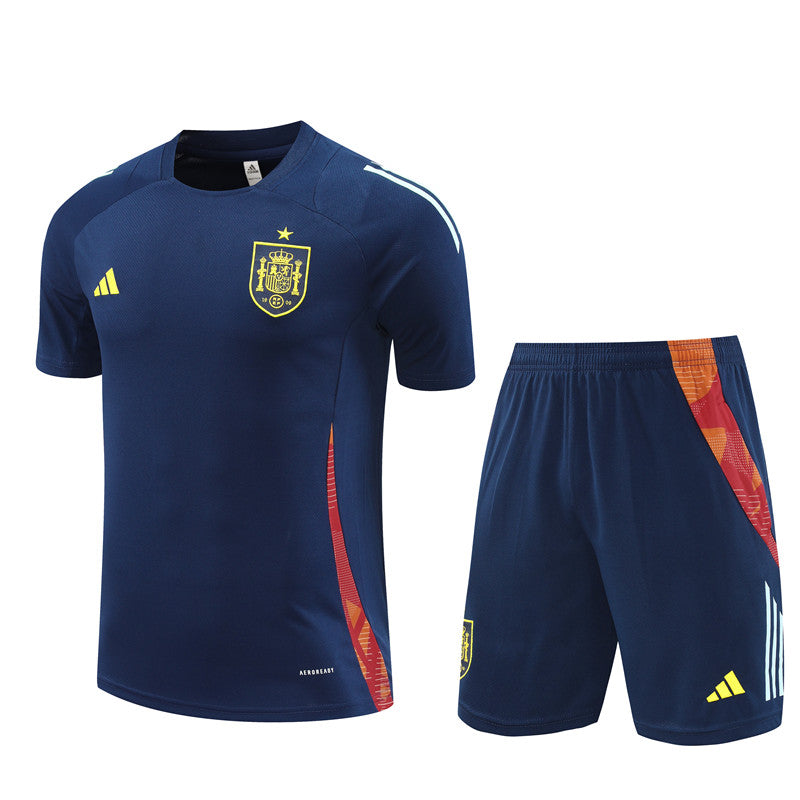 Maillot-Short-Training-Espagne-Bleu-Homme-2024-2025