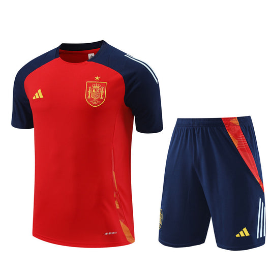 Maillot-Short-Training-Espagne-Rouge-Homme-2024-2025