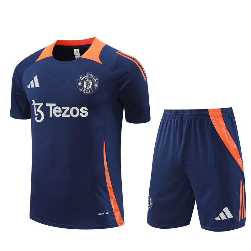 Maillot-Short-Training-Manchester-United-Bleu-Homme-2024-2025