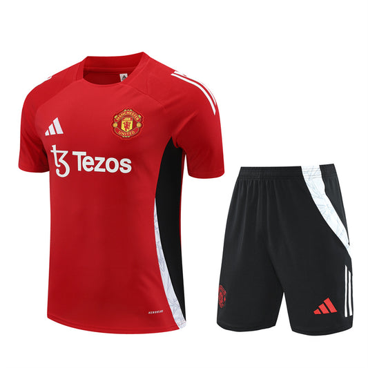 Maillot-Short-Training-Manchester-United-Rouge-Homme-2024-2025