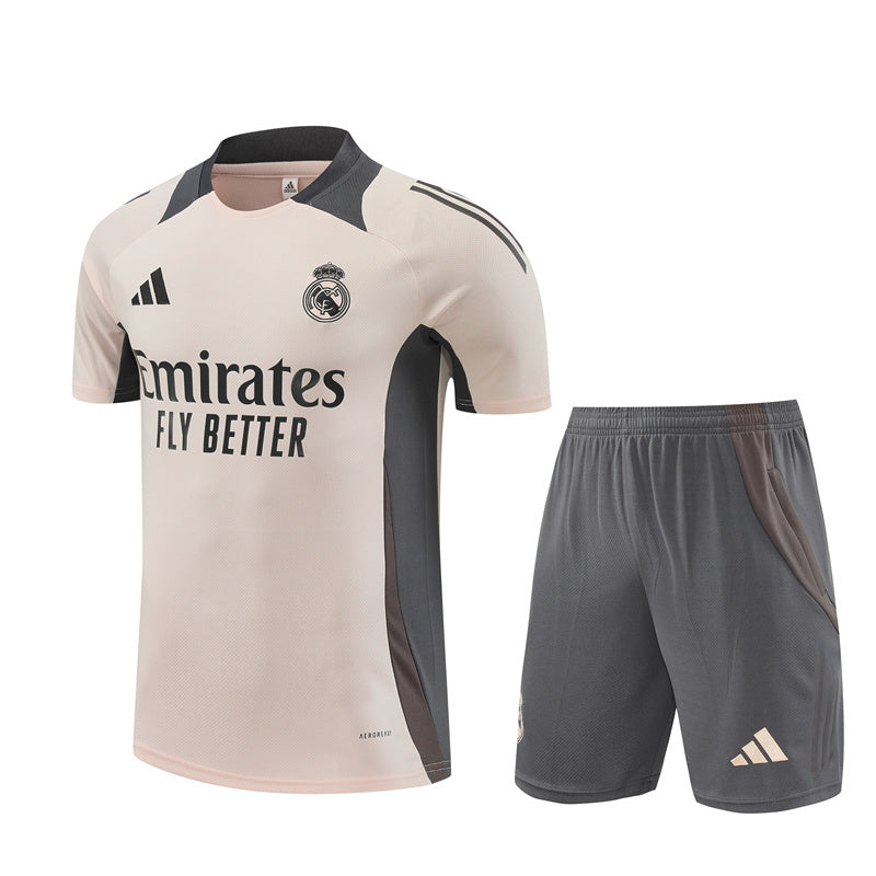 Maillot-Short-Training-Real-Madrid-Beige-Gris-Homme-2024-2025