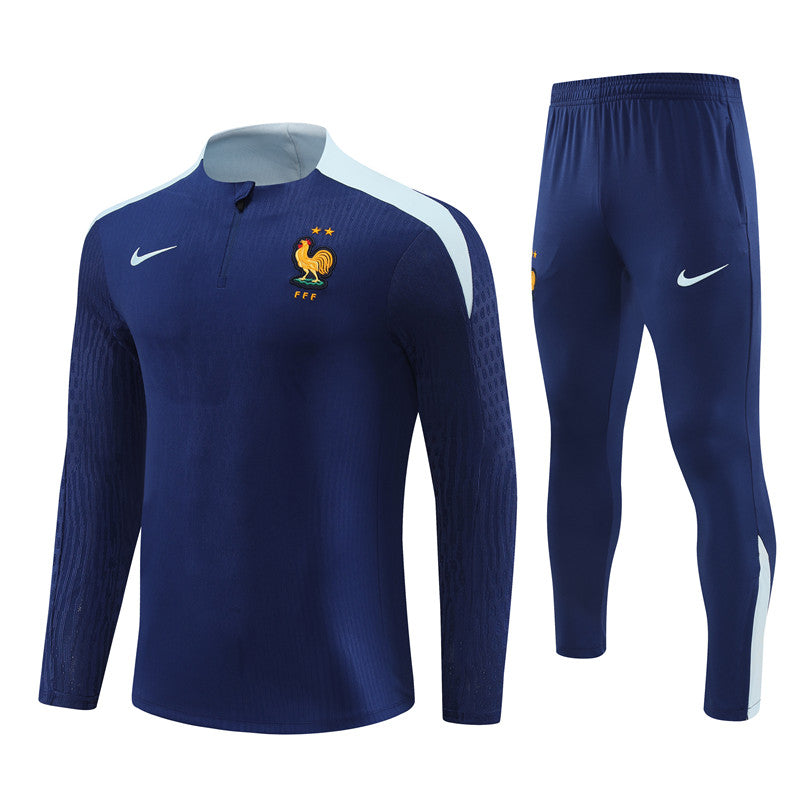 Survetement-Enfant-France-Foot-2024-2025-Bleu