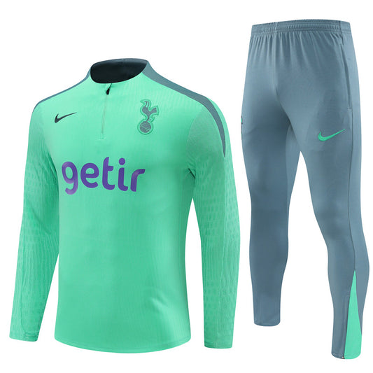 Survetement-Enfant-Training-Tottenham-Foot-2024-2025-Gris-Vert